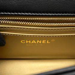 Pre Owned حقيبة كتف شانيل ميني ماتيلس كوكوبال سلسلة جلد حملان سوداء حجم 20