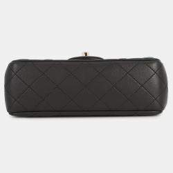 Pre Owned حقيبة كتف شانيل ميني ماتيلس كو كوبال سلسلة جلد حملان سوداء حجم 20