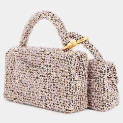 مملوكة مسبقًا حقيبة شانيل بني أرجوانية تويد للأم والابنة