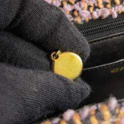 مملوكة مسبقًا حقيبة شانيل بني أرجوانية تويد للأم والابنة