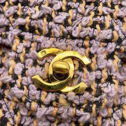 مملوكة مسبقًا حقيبة شانيل بني أرجوانية تويد للأم والابنة