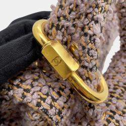 مملوكة مس بقًا حقيبة شانيل بني أرجوانية تويد للأم والابنة