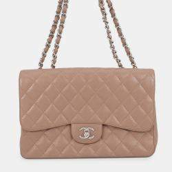 مملوكة مسبقًا Chanel Matelasse Single Flap Chain shoulder Jasmin Flower Caviar Leather Size 30