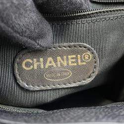 Pre Owned Chanel Triple Cc Logo Backpack Black Caviar Leather