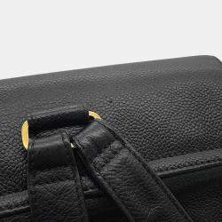 Pre Owned Chanel Triple Cc Logo Backpack Black Caviar Leather