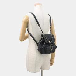 Pre Owned Chanel Matelasse Dumas Backpack Black Lambskin