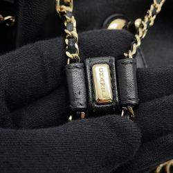 Pre Owned Chanel Matelasse Dumas Backpack Black Lambskin