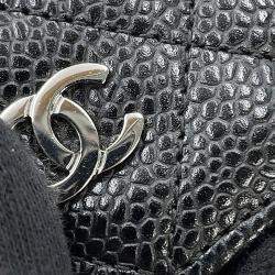 مملوكة مسبقًا محفظة شانيل سلسلة ماتلاسيه جلد كافيار أسود