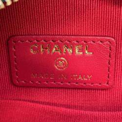 مملوكة مسبقًا Chanel Round Chain shoulder Bag Black Lambskin