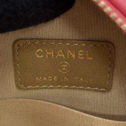 Pre Owned Chanel Round Cocoball Chain shoulder Bag Pink Lambskin