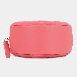 Pre Owned Chanel Round Cocoball Chain shoulder Bag Pink Lambskin