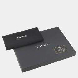 Pre Owned Chanel Matelasse Clutch Bag Beige Lambskin