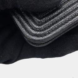 Pre Owned Chanel Boy Chanel Chain Wallet Black Caviar Leather