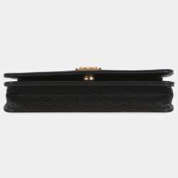 Pre Owned Chanel Boy Chanel Chain Wallet Black Caviar Leather