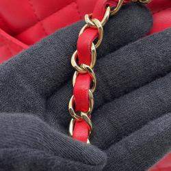 مملوكة مسبقًا Chanel Mini Matelasse Chain shoulder Bag Pink Lambskin Size 20