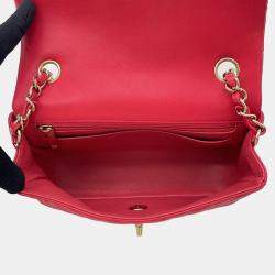 مملوكة مسبقًا Chanel Mini Matelasse Chain shoulder Bag Pink Lambskin Size 20