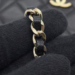 Pre Owned Chanel Matelasse Chainclutch Bag Black Lambskin Size Mini