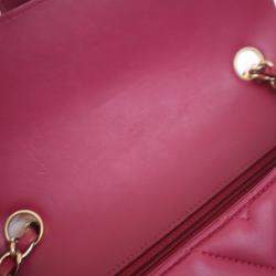 Pre Owned حقيبة شانيل بغطاء كلاسيكي صغير مستطيل من جلد الخروف للشاكتة