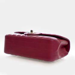 Pre Owned حقيبة شانيل بغطاء كلاسيكي صغير مستطيل من جلد الخروف للشاكتة