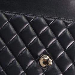 Pre Owned حقيبة شانيل كلاسيك فلاب صغيرة مستطيلة بمقبض علوي جلد خروف