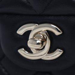 Pre Owned حقيبة شانيل كلاسيك فلاب صغيرة مستطيلة بمقبض علوي جلد خروف