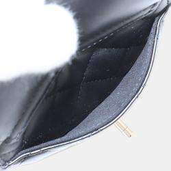 Pre Owned Chanel Black Mini Lambskin CC in Love Heart Belt Bag