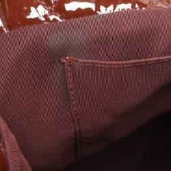 Pre Owned حقيبة شانيل توت جلد براءات اختراع مبطنة بني كبيرة