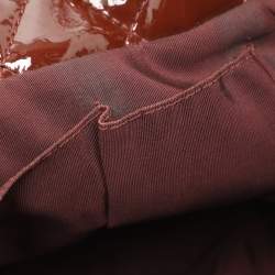 Pre Owned حقيبة شانيل توت جلد براءات اختراع مبطنة بني كبيرة