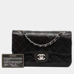 مملوكة مسبقًا Chanel Black Small Classic Lambskin Double Flap