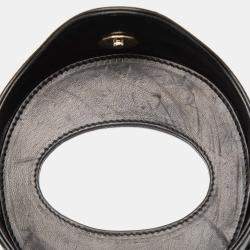 Pre Owned حقيبة شانيل حقيبة فانيتي سوداء صغيرة كانتين جلد خروف مبطن بشرابة