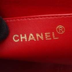 مملوكة مسبقًا Chanel Bias-Stitch Shoulder Bag In Grained Calfskin Leather Red