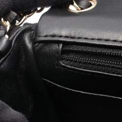 Pre Owned حقيبة كتف شانيل ميني ماتلاس جلد حملان أسود