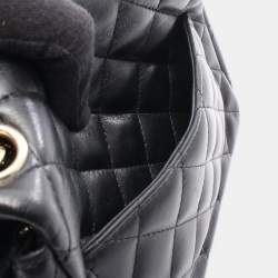 Pre Owned حقيبة كتف شانيل ميني ماتلاس جلد حملان أسود