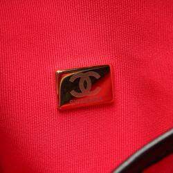 Pre Owned Chanel Coco Mark Shoulder Bag Leather Black