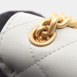 Pre Owned حقيبة شانيل سلسلة كتف ماتيلوسي جلد رمادي