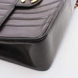 Pre Owned حقيبة كتف شانيل مادموازيل كبيرة بعلامة كوكو غطاء مفرد من جلد الخراف سوداء