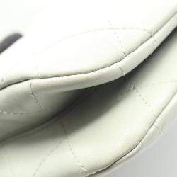 Pre Owned Chanel Matelasse Grey Lambskin Leather Shoulder Bag