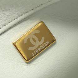 Pre Owned Chanel Matelasse Grey Lambskin Leather Shoulder Bag