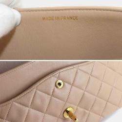 Pre Owned حقيبة كتف شانيل سلسلة ماتلاسي 25 جلد خروف بيج