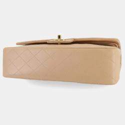 Pre Owned حقيبة كتف شانيل سلسلة ماتلاسي 25 جلد خروف بيج