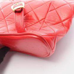 مملوكة مسبقًا Chanel Matelasse Backpack Bag In Lambskin Leather Red