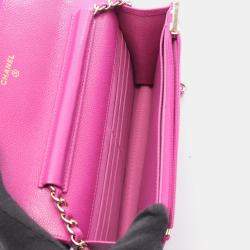 Pre Owned حقيبة شانيل ماتلاسي وردية جلد كافيار محبب على الكتف