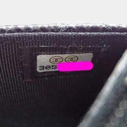 Pre Owned Chanel Matelasse Black Caviar Leather Wallet on Chain