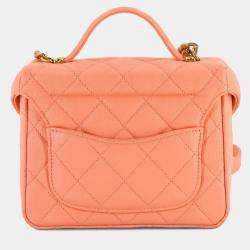 Pre Owned Chanel Matelasse 2-Way Hand Chain Shoulder Bag In Pink Caviar Skin