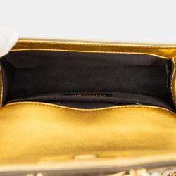 Pre Owned حقيبة شانيل كتف سلسلة جلد براءات ذهبية مارك كوكو ماتلاس بويس