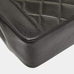 Pre Owned حقيبة شانيل كوكو ديانا 23 سلسلة كتف جلد أسود ماتلاسي