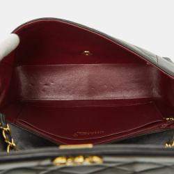 Pre Owned حقيبة شانيل كوكو ديانا 23 سلسلة كتف جلد أسود ماتلاسي