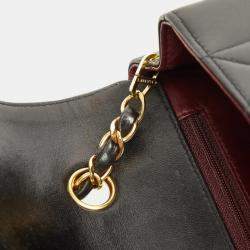 Pre Owned حقيبة شانيل كوكو ديانا 23 سلسلة كتف جلد أسود ماتلاسي