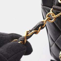 Pre Owned حقيبة كتف شانيل ماتلاس جلد الحَمَل أسود