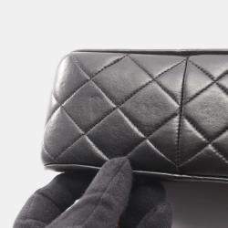 Pre Owned حقيبة كتف شانيل ماتلاس جلد الحَمَل أسود